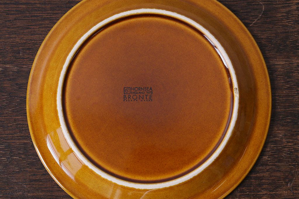 アンティーク雑貨　イギリスビンテージ　HORNSEA(ホーンジー) BRONTE(ブロンテ) プレート(ケーキ皿)2枚セット