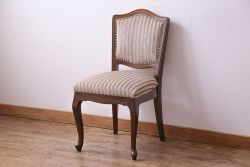 中古　イタリア家具　座り心地のいいクッションシートのダイニングチェア(椅子、ワークチェア)(2)