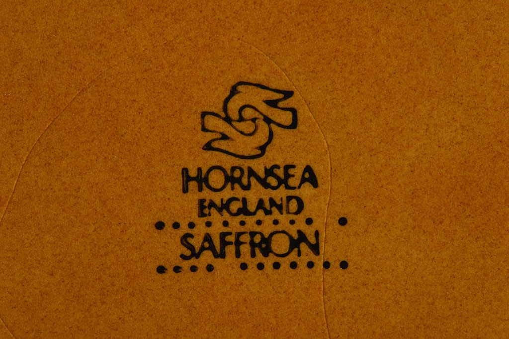 アンティーク雑貨　イギリスビンテージ　HORNSEA(ホーンジー)　SAFFRON(サフラン)シリーズ　ティーキャニスター(保存容器、ジャー)2個セット
