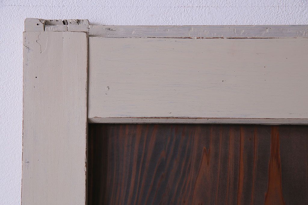 ペイント家具　カフェラテのような色づかいの木製引き戸2枚組(板戸、建具)
