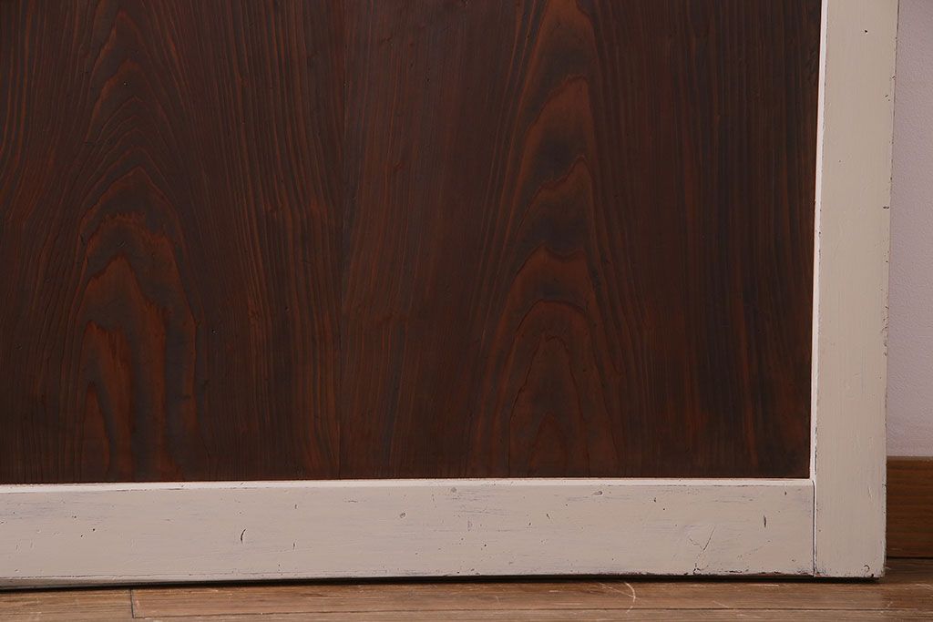 ペイント家具　カフェラテのような色づかいの木製引き戸2枚組(板戸、建具)
