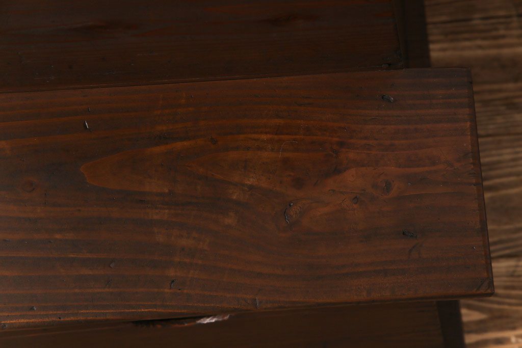 アンティーク雑貨　昭和レトロ　ヒノキ材　味わいのある雰囲気が魅力の踏み台(花台)