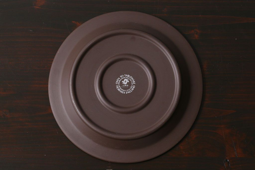 アンティーク雑貨　イギリスビンテージ　HORNSEA(ホーンジー)　CORAL(コーラル)　サイドプレート(お皿)2枚セット