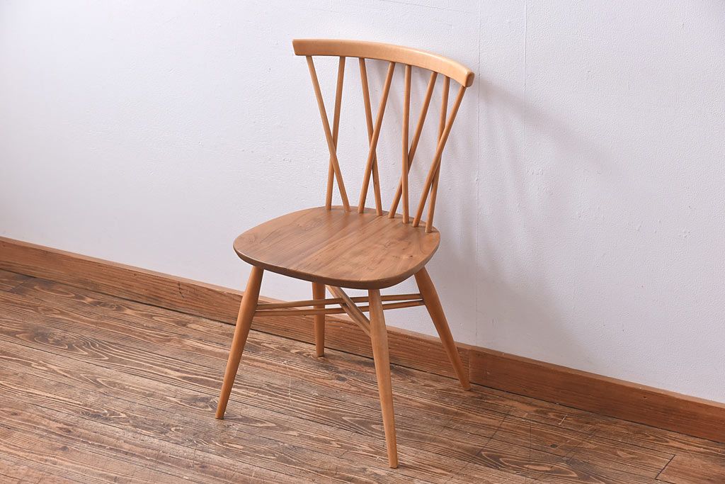 ヴィンテージ家具　ERCOL(アーコール)　イギリスビンテージ　エックスバックチェア(クロスバックチェア)(3)