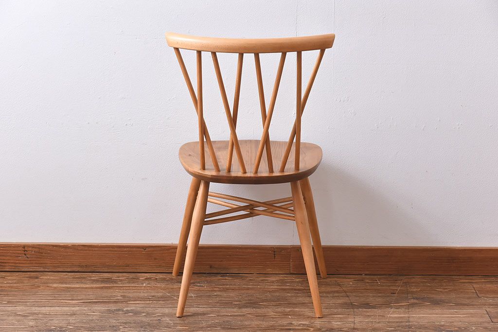 ヴィンテージ家具　ERCOL(アーコール)　イギリスビンテージ　エックスバックチェア(クロスバックチェア)(3)