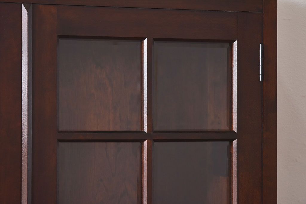 中古　美品　松本民芸家具　シックなA型食器棚(収納棚、戸棚)(定価47万円)(2)