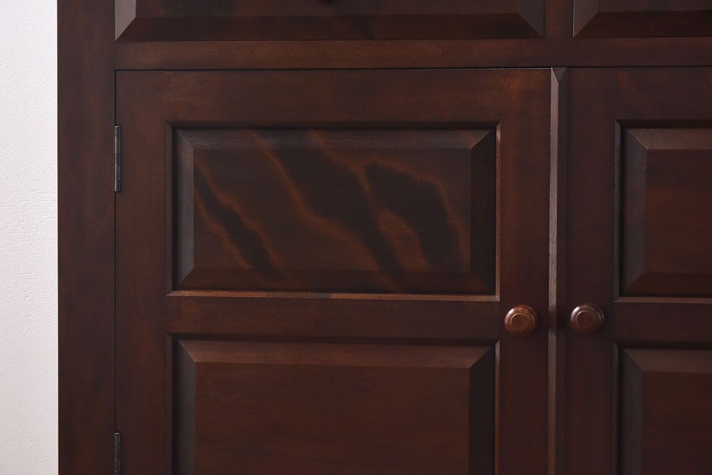 中古　美品　松本民芸家具　シックなA型食器棚(収納棚、戸棚)(定価47万円)(2)