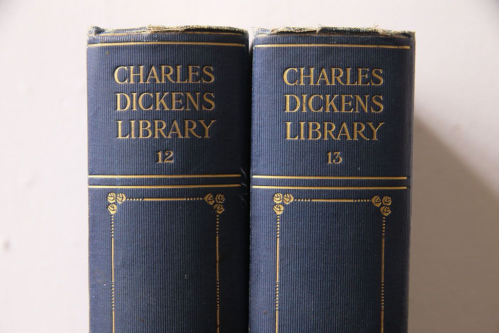 アンティーク雑貨　英国アンティーク　CHARLES DICKENS(チャールズ・ディケンズ)　洋書(本、英字本、小説)2冊セット(1)