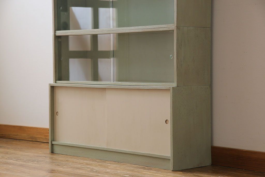 ペイント家具　淡い色合いがかわいらしいシンプルモダンなスタッキング本箱(飾り棚  、キャビネット)