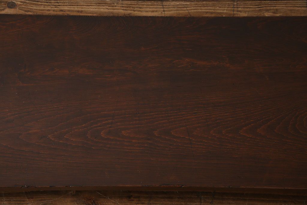 アンティーク雑貨　古民具・骨董　イチョウ　深い色味が魅力的な一枚板の裁ち板(作業台・花台・ローボード)