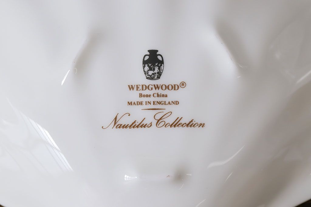 中古　イギリス Wedgwood(ウェッジウッド)　NAUTILUS(ノーチラス)　シェルプレート2枚セット(洋食器)(2)