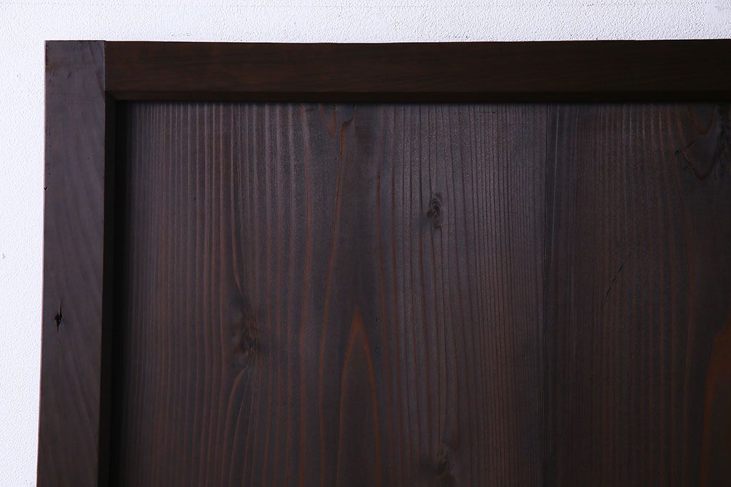 和製アンティーク　鋲が重厚感と渋さを醸し出す板戸(引き戸、建具)2枚セット(2)