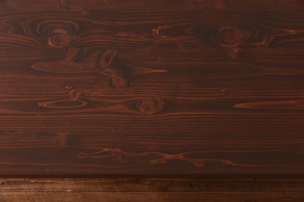 ラフジュ工房オリジナル　細身の脚が格好良い鉄脚テーブル(ダイニングテーブル、作業台)(2)