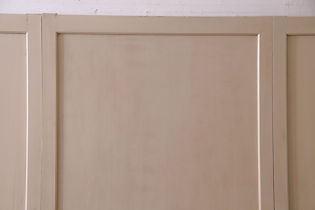 ペイント家具　レトロなペイントカラーが魅力の板戸(引き戸、建具)4枚セット