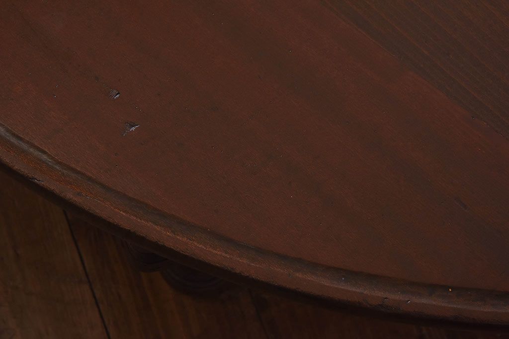 アンティーク家具　和製アンティーク　ヒバ材製　きれいな木肌の特大円形ちゃぶ台(ローテーブル、センターテーブル)