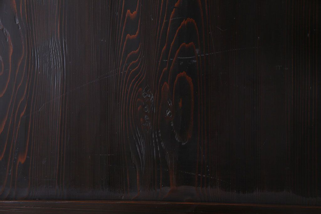 和製アンティーク　ラフジュ工房オリジナルガラス入り　和モダンの雰囲気を引き立てるガラス帯戸(板戸、引き戸、建具)2枚組