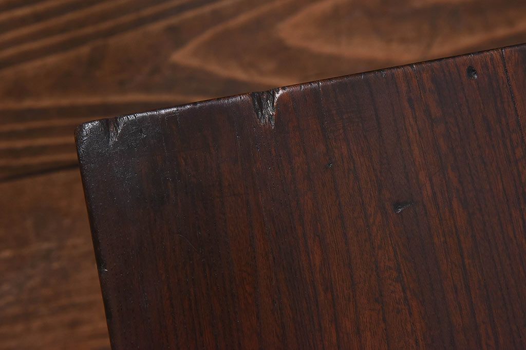 アンティーク家具　和製アンティーク　総ケヤキ材　贅沢な作りが魅力の文机(ローテーブル、座卓)