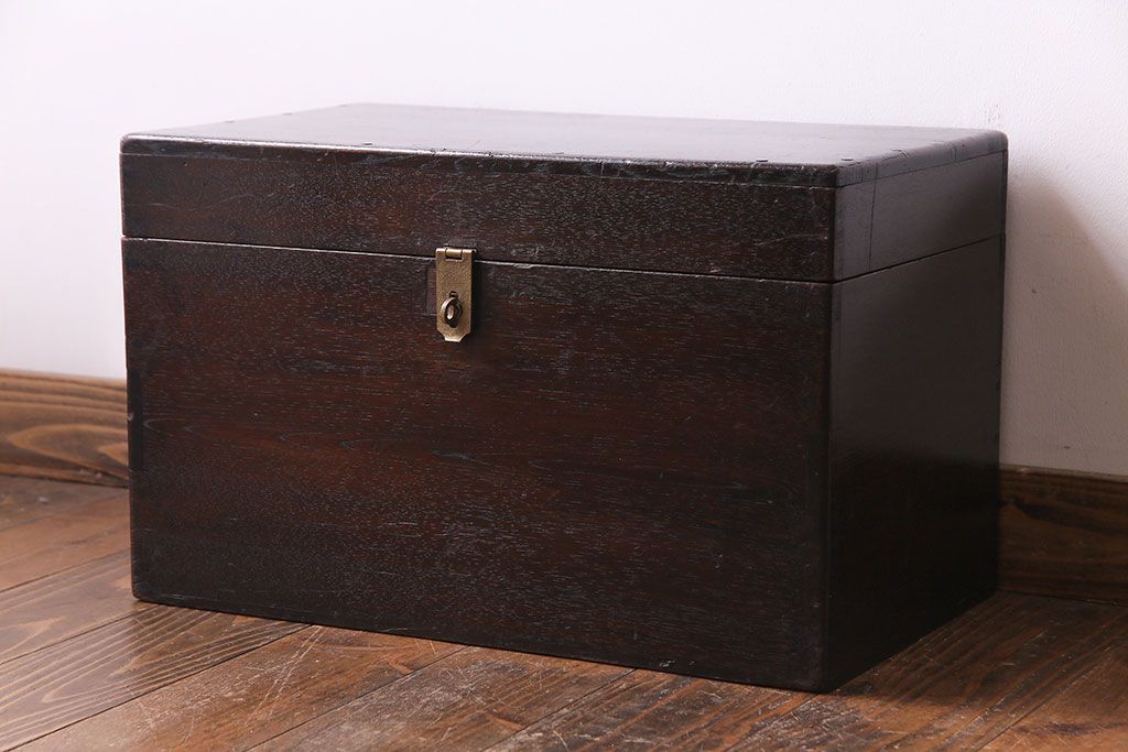 昭和レトロ木製ボックス古道具収納