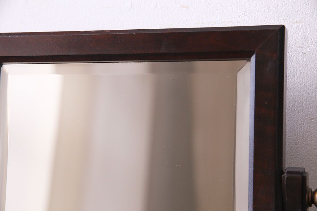 アンティーク雑貨　中古　松本民芸家具　上品な雰囲気の卓上ミラー(鏡)