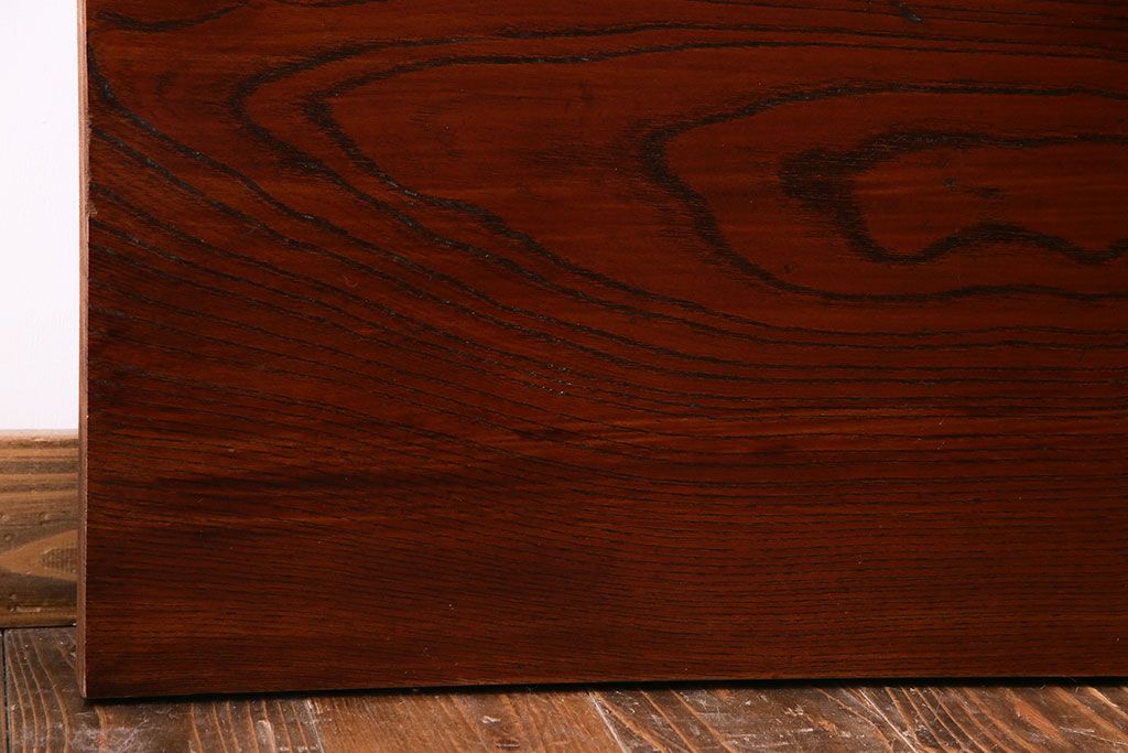アンティーク雑貨　和製アンティーク　漆塗り　存在感のあるケヤキ一枚板(裁ち板、古材、床材、材料)