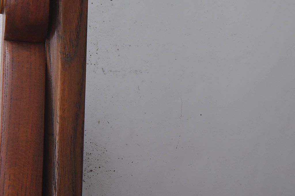 アンティーク家具　和製アンティーク　総ケヤキ材　上品な和の雰囲気が漂う小さなドレッサー(鏡台、小引き出し)