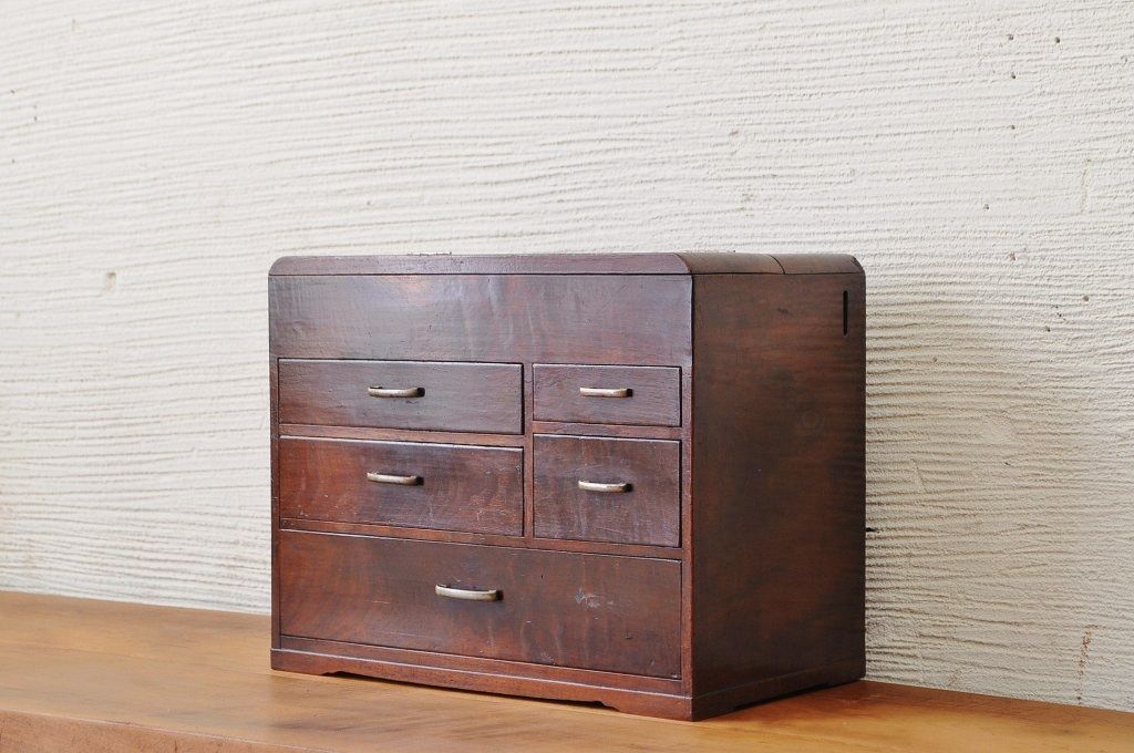 福袋 アンティーク雑貨 美品!桑材の張り ラフジュ工房 | 古い裁縫箱(針箱) 工芸品