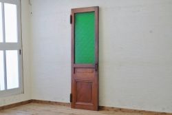 最高級 総欅材の古いお屋敷の色ガラスドア(扉)