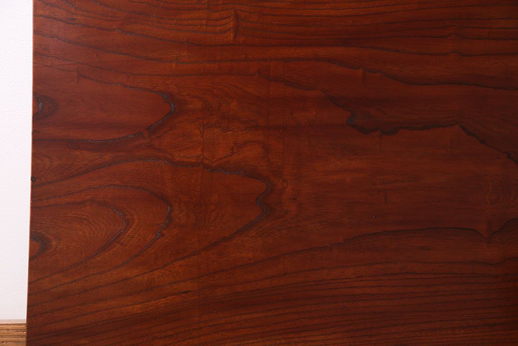 アンティーク雑貨　和製アンティーク　ケヤキ材　杢目の美しい一枚板(裁ち板、古材、材料)(R-030299)