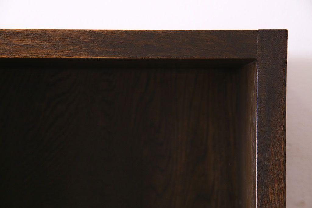 ヴィンテージ家具　ビンテージ 永田良介商店 深い色合いが上品な特注品のブックケース(本棚、オープンラック、飾り棚、収納棚)(1)(R-030352)