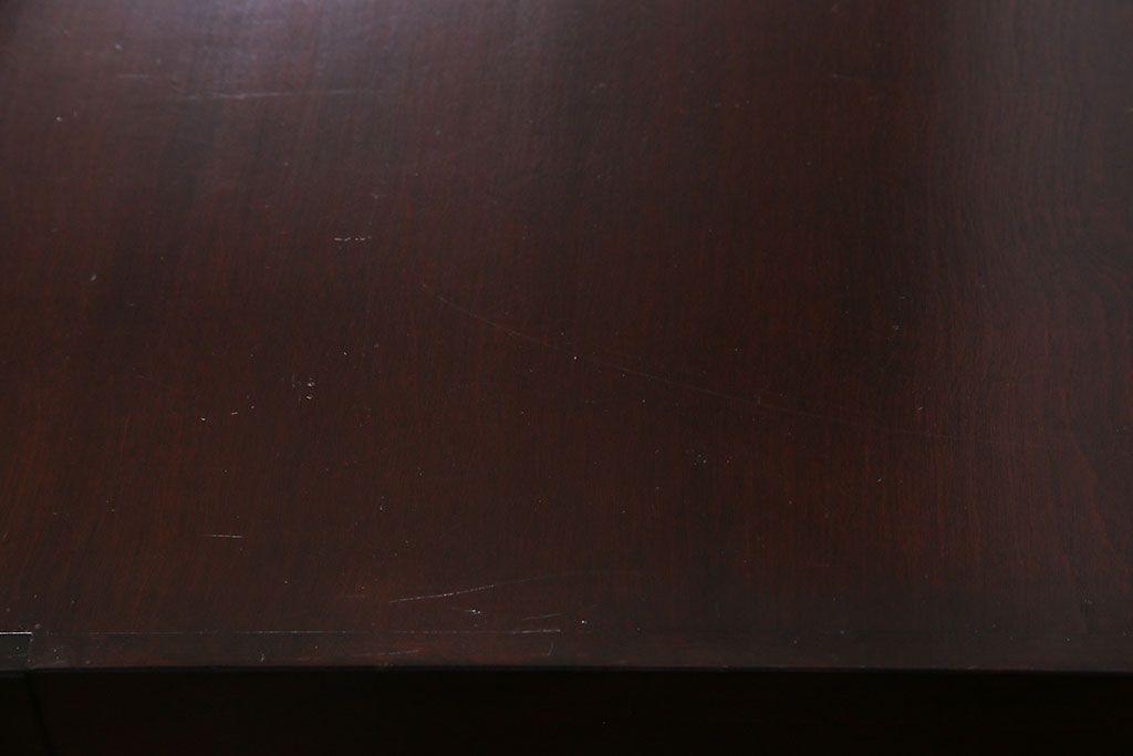 中古　松本民芸家具　リメイク　落ち着いた雰囲気が上品な脚付きローチェスト(引き出し、リビングボード)(R-030368)