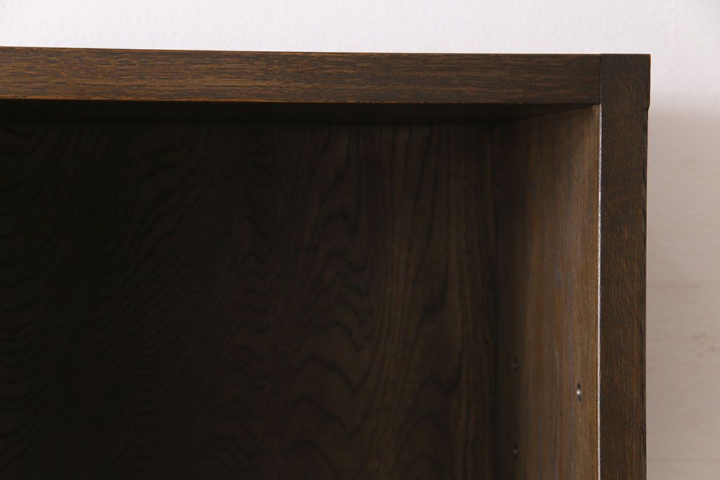 ヴィンテージ家具　ビンテージ 永田良介商店 深い色合いが上品な特注品のブックケース(オープンラック、飾り棚、収納棚)(2)(R-030395)