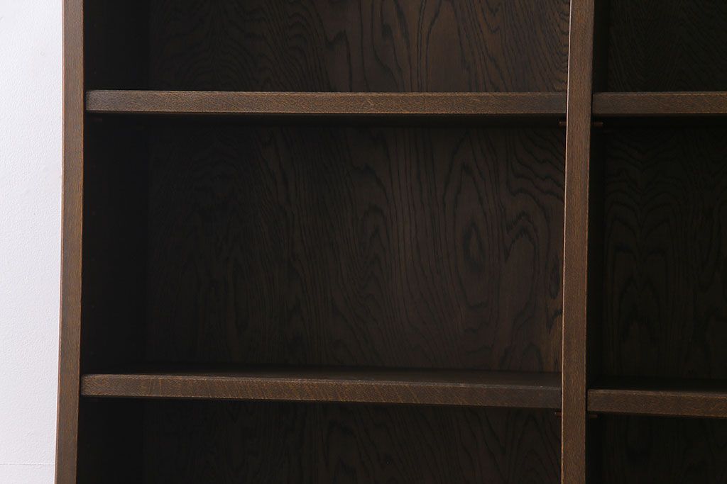 ヴィンテージ家具　ビンテージ 永田良介商店 深い色合いが上品な特注品のブックケース(オープンラック、飾り棚、収納棚)(2)(R-030395)