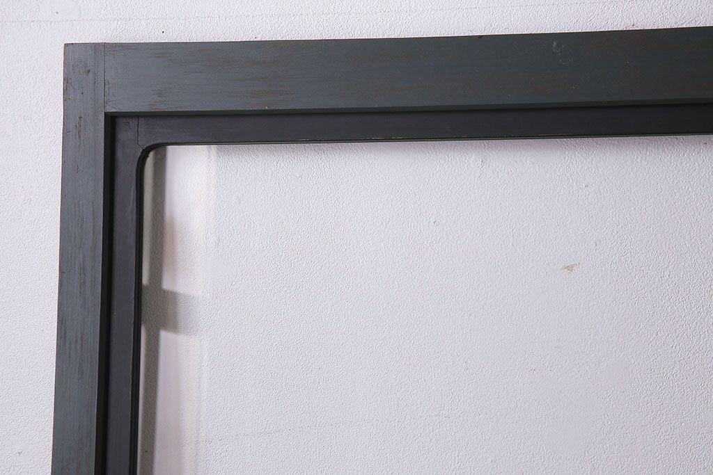 【W様ご成約品】ペイント家具　ラフジュ工房オリジナルガラス入り　市松模様がモダンなガラス戸(引き戸、建具)4枚組(R-030438)