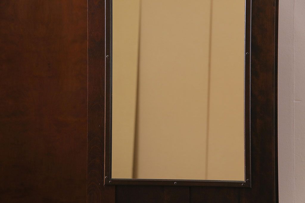 中古　北海道民芸家具 洗練されたデザインの組立式ワードローブ(洋服タンス、収納棚)(定価約81万円)(1)