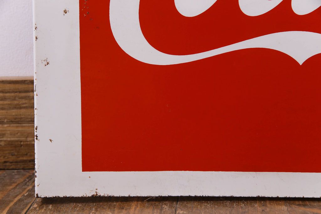 アンティーク雑貨　昭和レトロ　コカ・コーラ(コカコーラ、COCA・COLA)　アンティーク看板(鉄看板・企業看板)