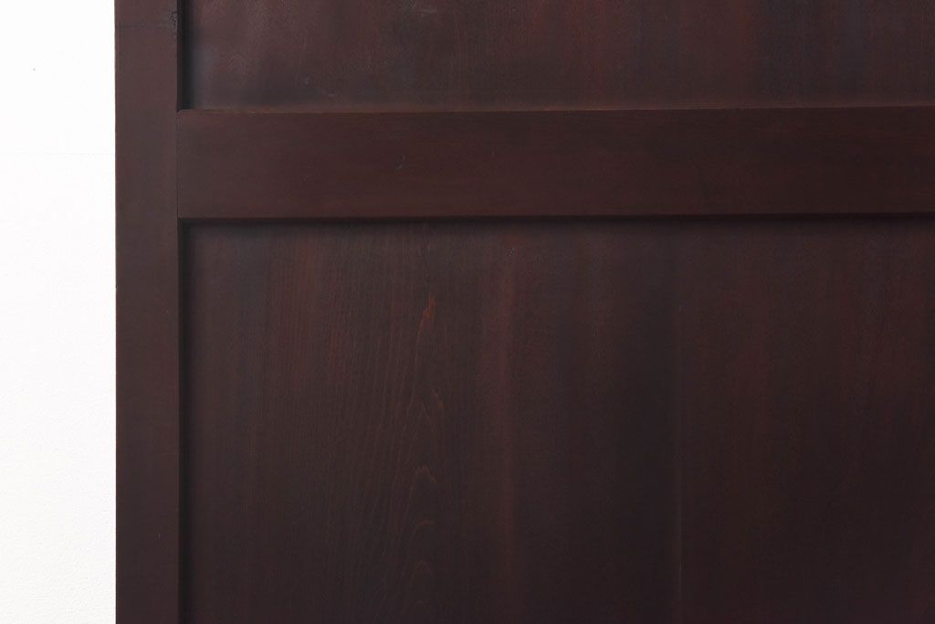 【商談品】和製アンティーク　特注品　楠材でできた珍しい帯戸(板戸、引き戸、建具)3枚セット