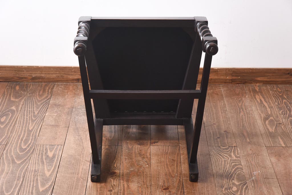 アンティーク家具　イギリスアンティーク　気品漂うバーリーシュガーツイストチェア(ダイニングチェア、椅子)(3)