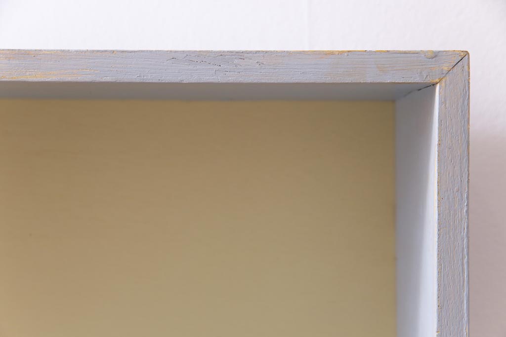 ペイント家具　パステルカラーが可愛らしい薄型オープンラック(飾り棚)
