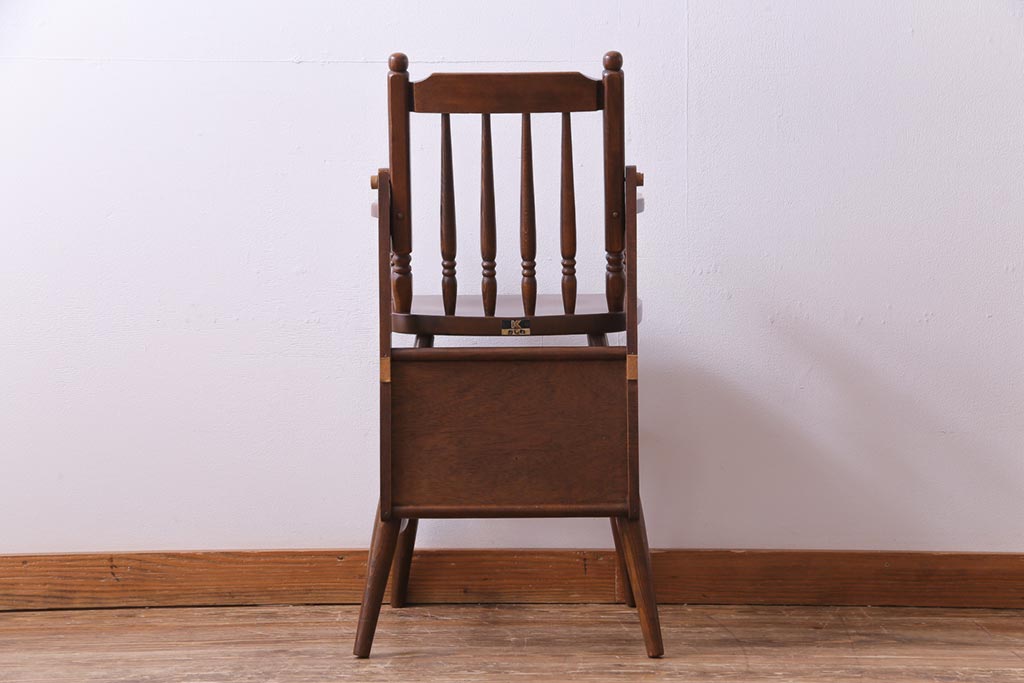 ヴィンテージ家具　ビンテージ　柏木工　品のある佇まいが魅力の作業台付きチャイルドチェア(子供椅子)