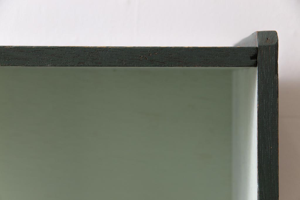 ペイント家具　5段　個性的なバイカラーがおしゃれな薄型オープンラック(飾り棚、収納棚)