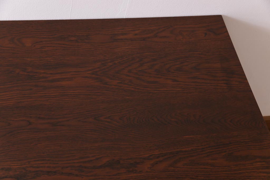 ラフジュ工房オリジナル アンティークペイントが魅力的な6脚格納スツール付きテーブル(ダイニングテーブル、作業台)(1)