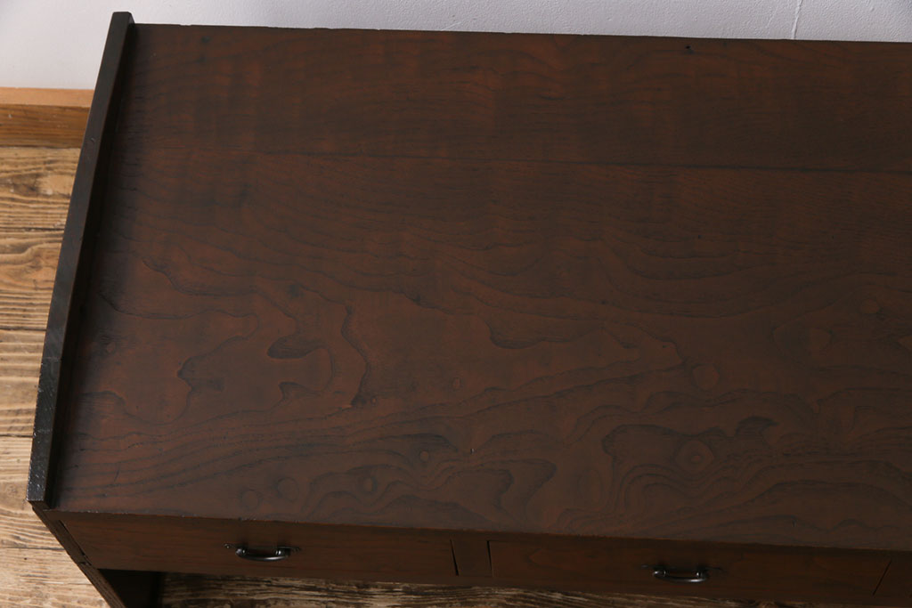 アンティーク家具　和製アンティーク　総栗材　品のある佇まいが魅力の文机(座卓、ローテーブル)