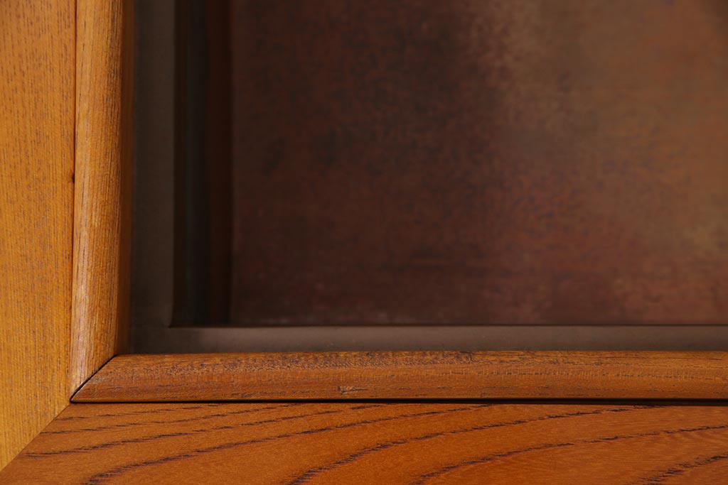 アンティーク雑貨　中古　総ケヤキ材　四尺　杢目が美しい関西火鉢(長火鉢、囲炉裏、テーブル)