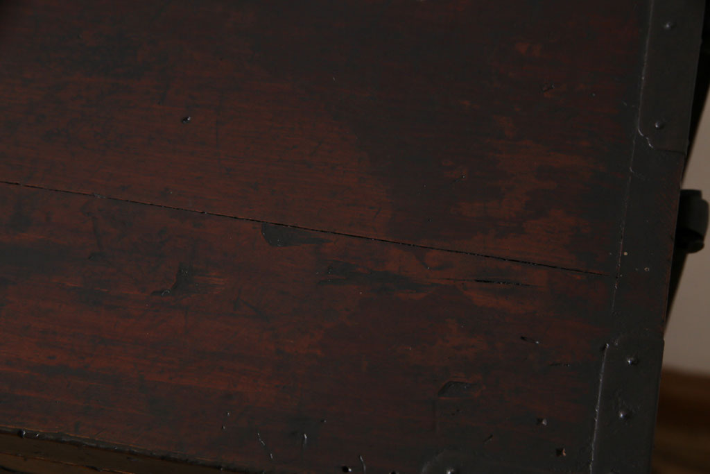 アンティーク家具　和製アンティーク　明治時代　前面ケヤキ材　品格と存在感を漂わせる松本帳場箪笥(時代箪笥、和タンス)