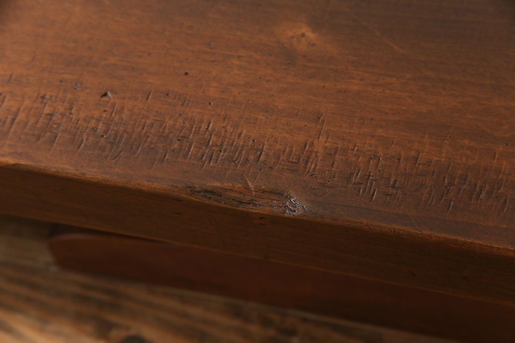 アンティーク家具　和製アンティーク　ヒノキ材一枚板　特大　組み立て式の裁ち板(作業台)