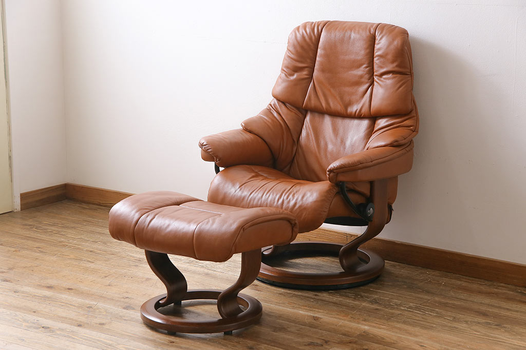 中古 EKORNES(エコーネス) 本革 オットマン付き ストレスレス レノ