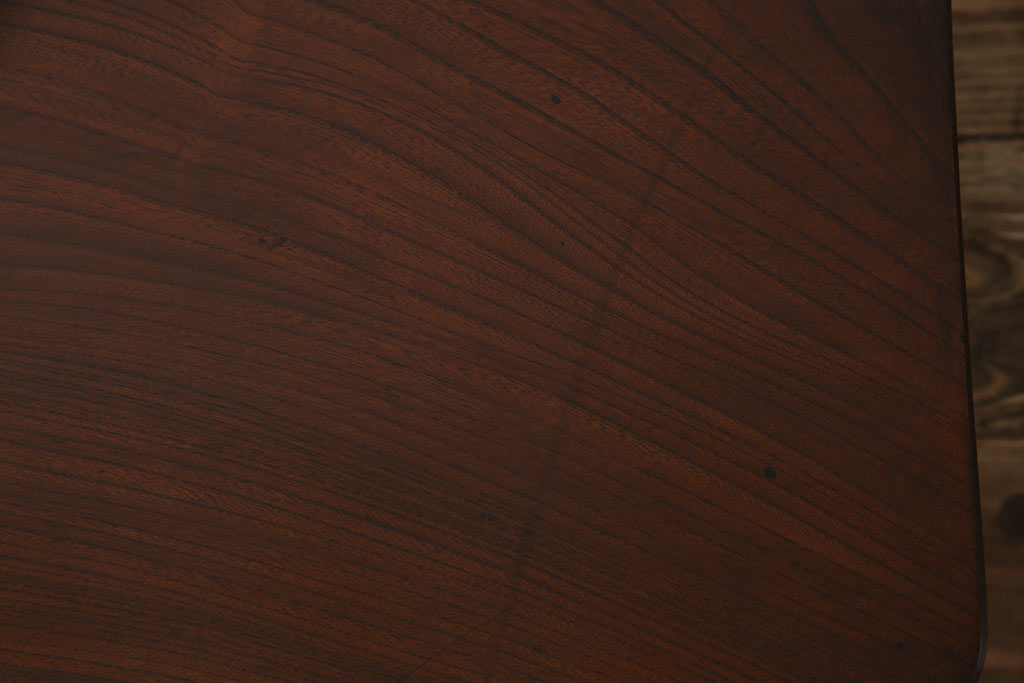 アンティーク雑貨　和製アンティーク　総ケヤキ材　漆塗りが美しい品の良い文机(座卓、ローテーブル)