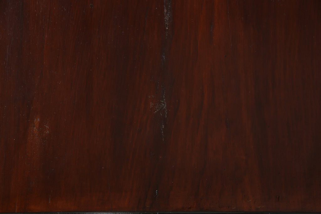 和製アンティーク　ヒノキ材　漆塗り　大振りで存在感のある帯戸(板戸、引き戸、建具)2枚セット(1)