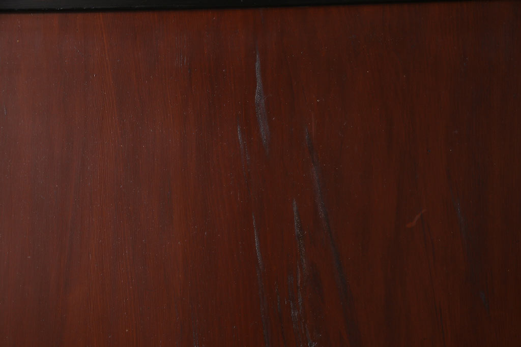 和製アンティーク　ヒノキ材　漆塗り　大振りで存在感のある帯戸(板戸、引き戸、建具)2枚セット(2)
