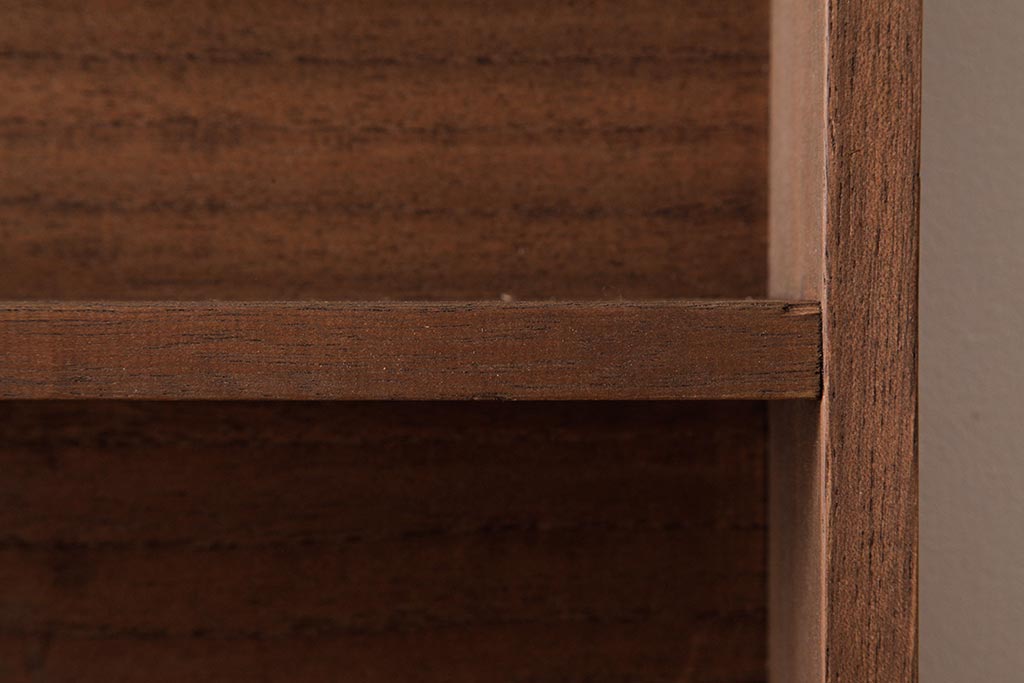 和製アンティーク　リメイク家具　桐材　柔らかな雰囲気を漂わせる壁掛け棚・2段(ウォールシェルフ、飾り棚、ディスプレイラック)(2)